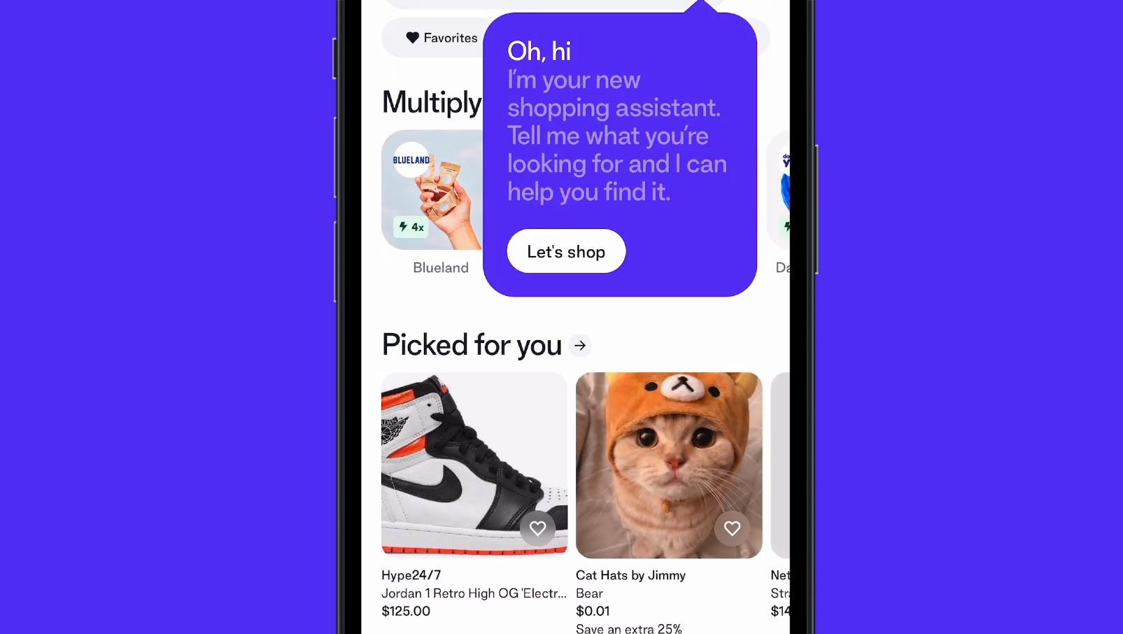 Shopify’s Shop App, UI screenshot