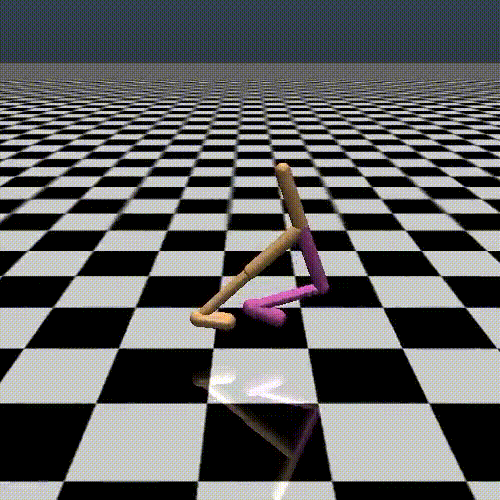 3D render of two limbs on a checkerboard