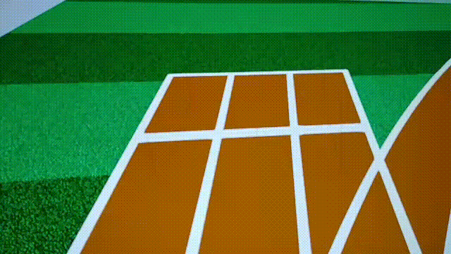 3D render of a track and field