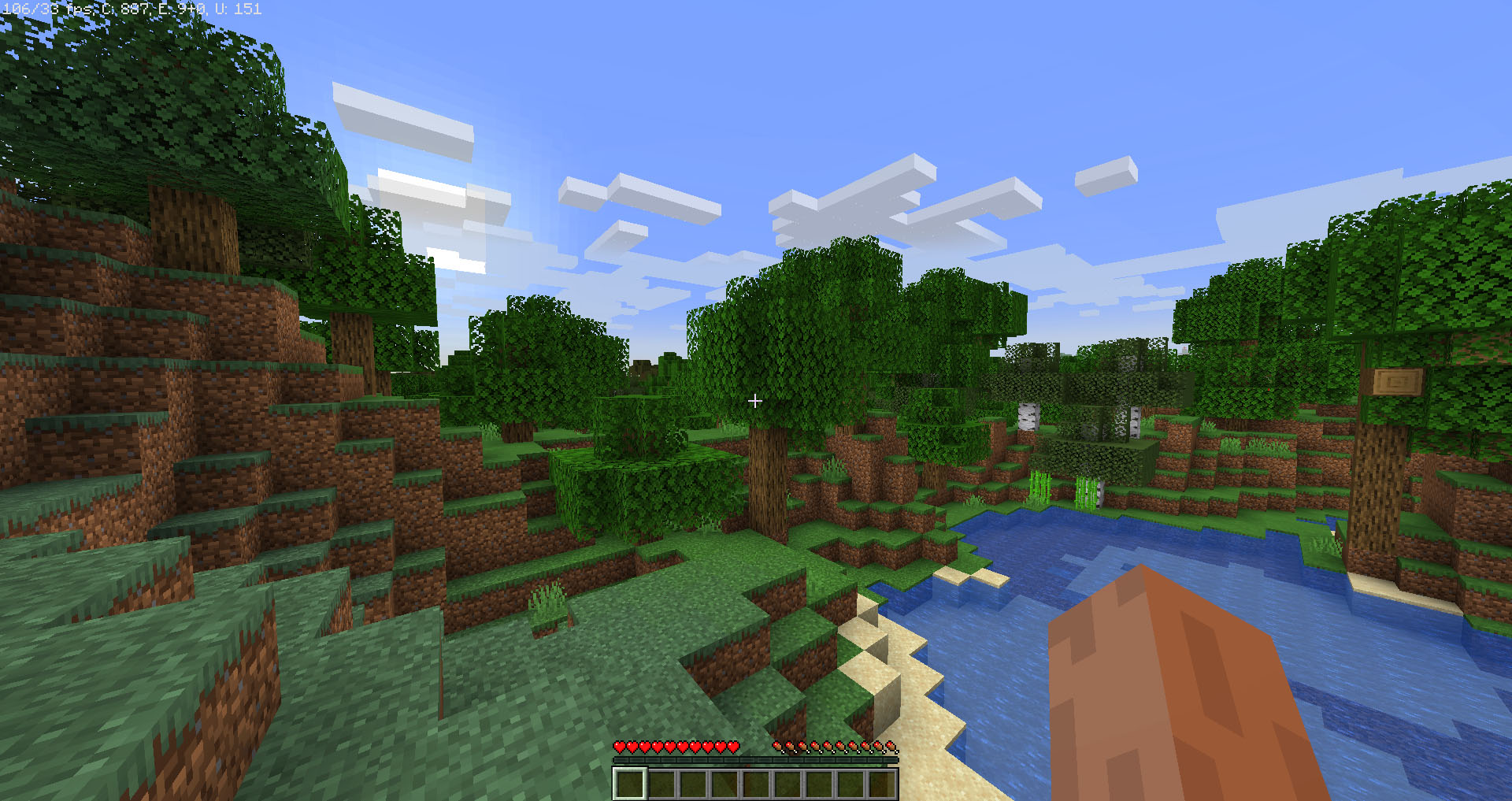 Screenshot of a scene from Minecraft